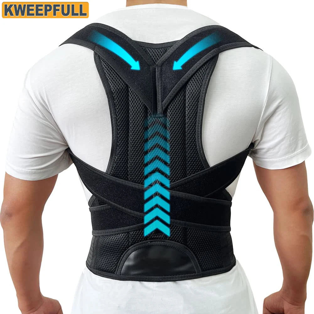 Adjustable Back &amp; Shoulder Posture Corrector Brace – Unisex