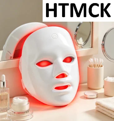 HTMCK 7 Color LED Light Therapy Face Mask | At-Home Photon Beauty Mask, Skin Renewal, Acne Treatment & Anti-Wrinkle Skincare Dev