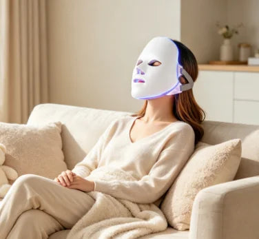 HTMCK 7 Color LED Light Therapy Face Mask | At-Home Photon Beauty Mask, Skin Renewal, Acne Treatment & Anti-Wrinkle Skincare Dev