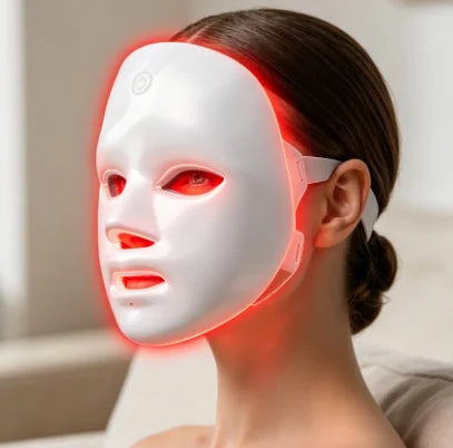 HTMCK 7 Color LED Light Therapy Face Mask | At-Home Photon Beauty Mask, Skin Renewal, Acne Treatment & Anti-Wrinkle Skincare Dev